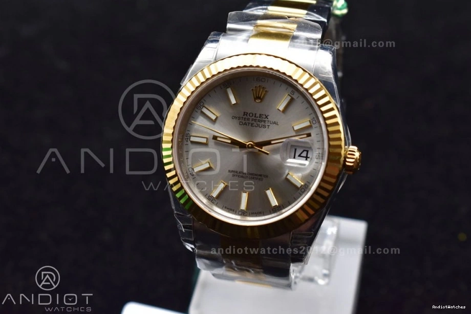VSF SS Oyster Bracelet VS 41 Silver YG 596 1:1 Edition GoAnywhere DateJust on Dial 126333 Best 904L 0219